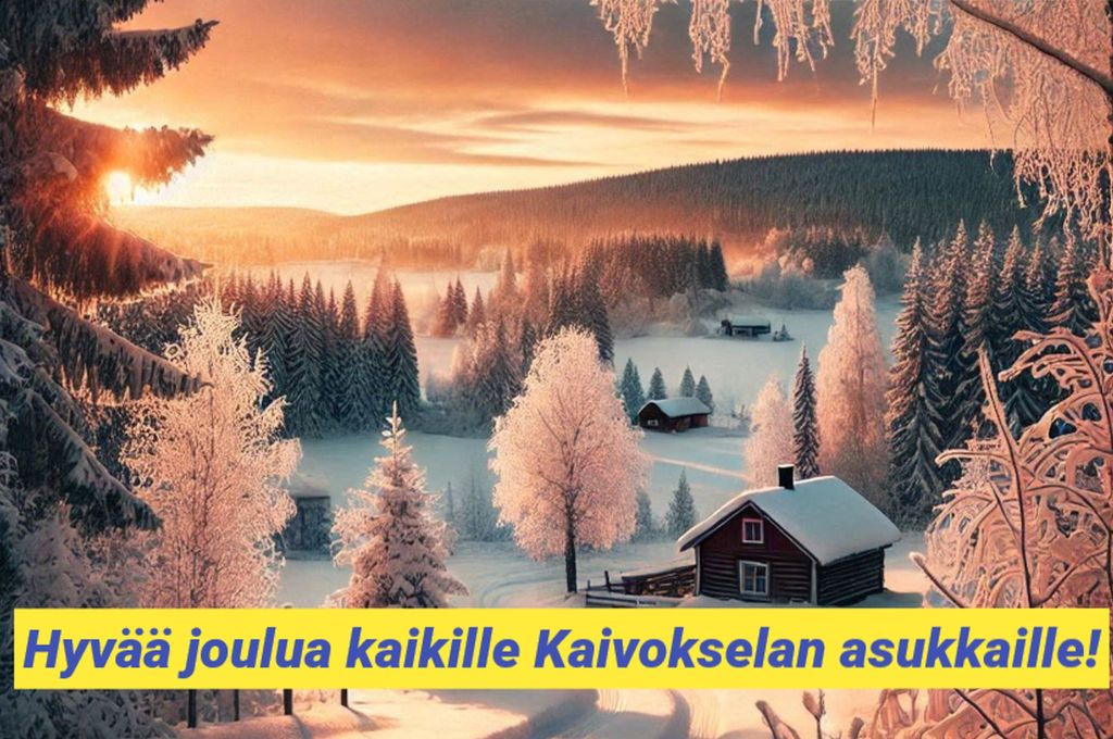 Jouluinen luminen maisema